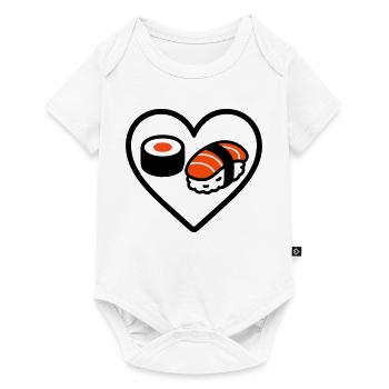 Sushi Heart Maki Salmon Japan Food Lover - Baby Premium short-sleeve bodysuit - white - Front