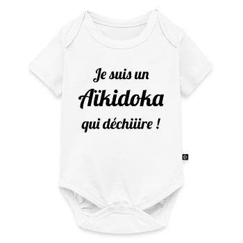 I'm an aikido who rocks! Aikido - Baby Premium short-sleeve bodysuit - white - Front