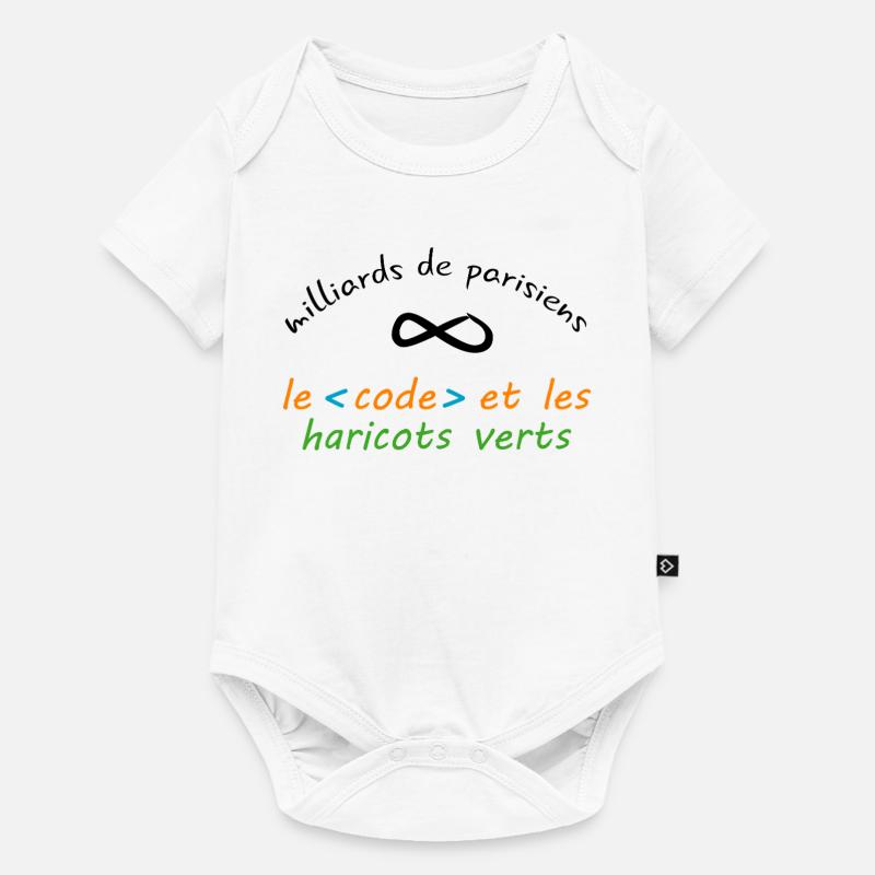 8_milliards_de_parisiens_le_code_et_les_haricot - Baby Premium short-sleeve bodysuit - white