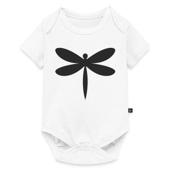 Silhouette de la Libellule - Body à manches courtes Premium Bébé - blanc - Devant
