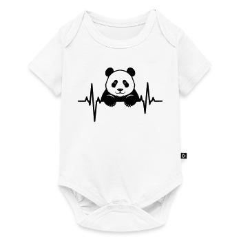 Panda in the ECG – Cute animal design - Baby Premium short-sleeve bodysuit - white - Front