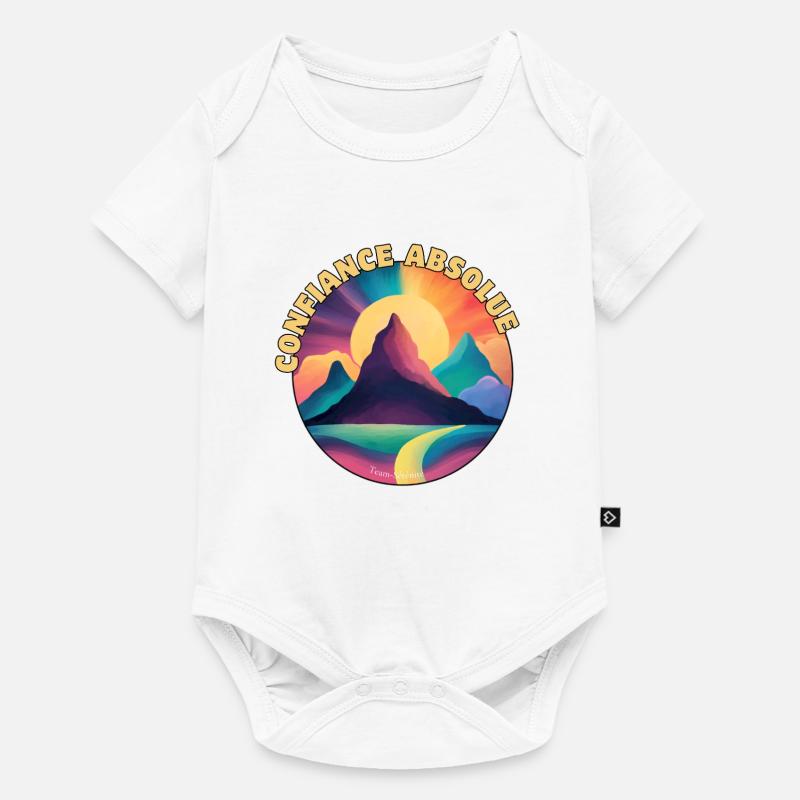 Absolute Trust Regenbogenberge - Baby Premium Kurzarmbody - Weiß