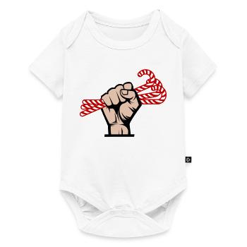 Je veux des bonbons, révolutionnaire, slogan et design en sucre - Body à manches courtes Premium Bébé - blanc - Devant