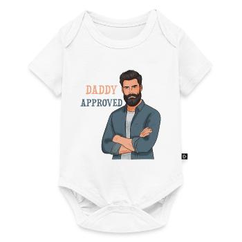 Daddy Approved Beard Man Design - Baby Premium short-sleeve bodysuit - white - Front