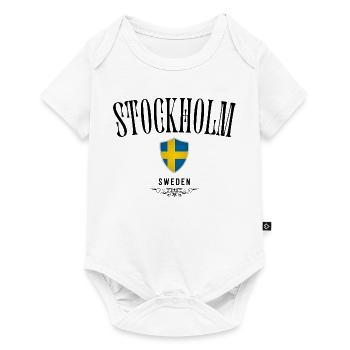 Souvenir Stockholm, Stockholm Suède - Body à manches courtes Premium Bébé - blanc - Devant
