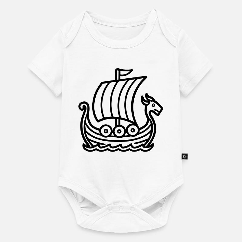 Bateau Viking - Body à manches courtes Premium Bébé - blanc