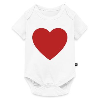 Red Heart Icon Print - Baby Premium short-sleeve bodysuit - white - Front