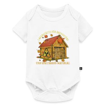 Autumn Fuel Storage Wooden House - Baby Premium short-sleeve bodysuit - white - Front