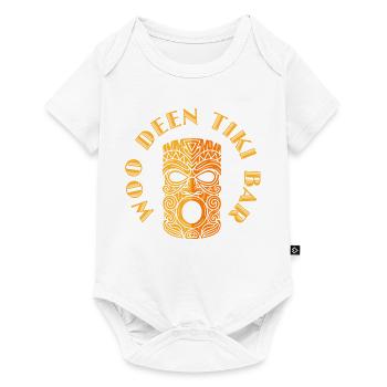 Tiki Bear - Masque, Tiki Bar Shirt Retro Design - Body à manches courtes Premium Bébé - blanc - Devant