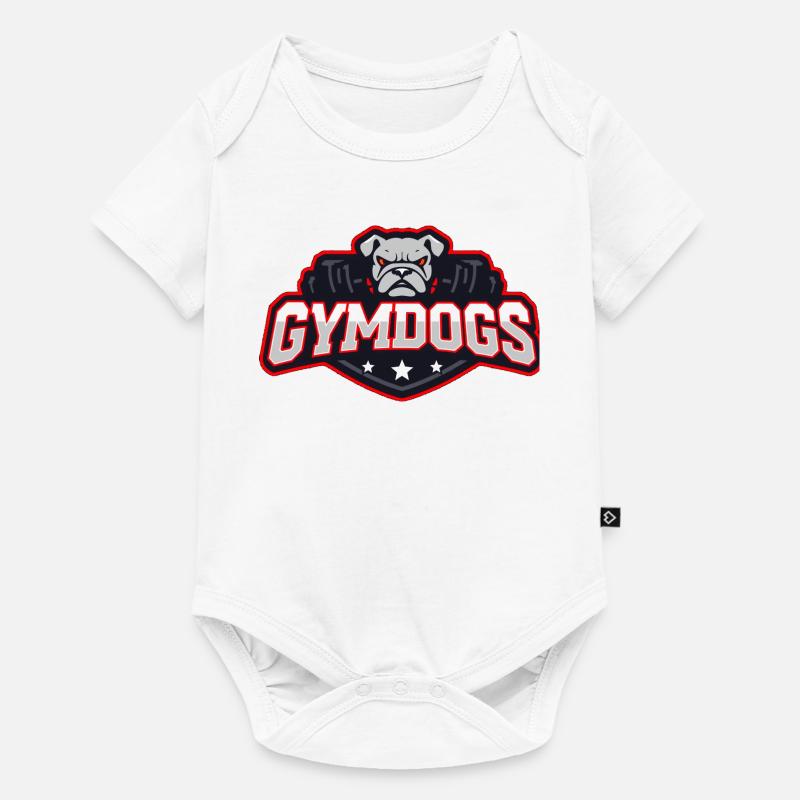 GymDogs Bulldog Force - Body à manches courtes Premium Bébé - blanc