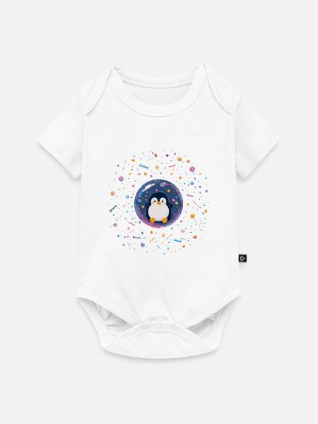 Penguin Glaskugel mit Süßigkeiten - Baby Premium Kurzarmbody - Weiß