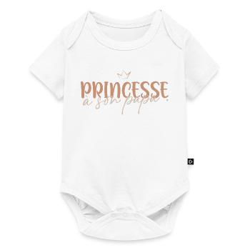 Princess to her daddy - Baby Premium short-sleeve bodysuit - white - Front
