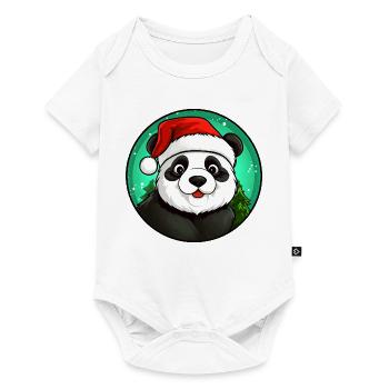 Panda Santa Claus - Body à manches courtes Premium Bébé - blanc - Devant