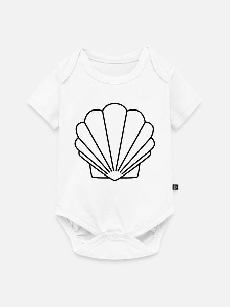 Muschel - Baby Premium Kurzarmbody - Weiß