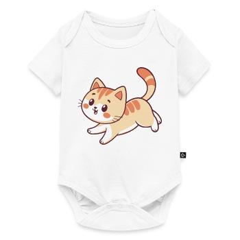 Happy Kitten Illustration - Baby Premium short-sleeve bodysuit - white - Front
