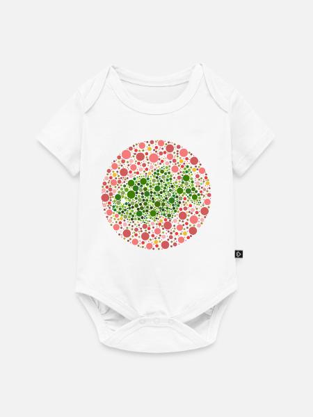 Fisch Farbtest - Baby Premium Kurzarmbody - Weiß