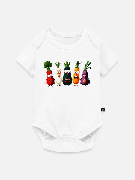 Gemüse - Baby Premium Kurzarmbody - Weiß