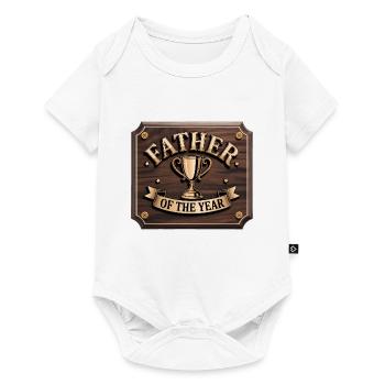 Père de l’année - T-shirt papa drôle - Body à manches courtes Premium Bébé - blanc - Devant