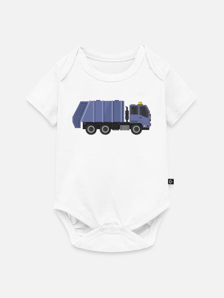 Müllwagen - Baby Premium Kurzarmbody - Weiß