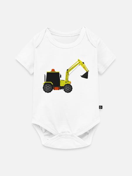 Bagger - Baby Premium Kurzarmbody - Weiß