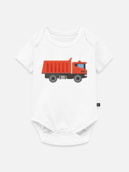 Lkw - Baby Premium Kurzarmbody - Weiß