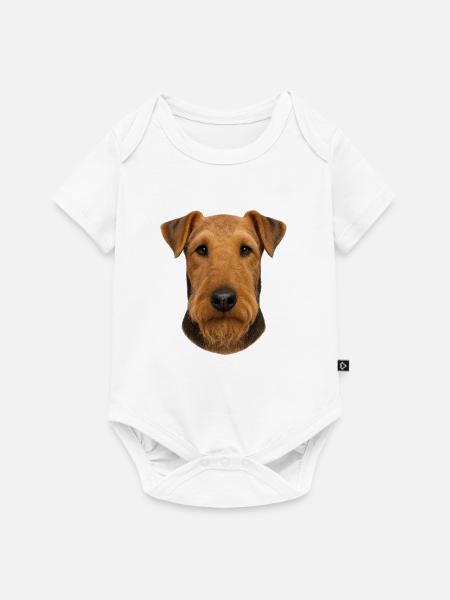 Hundekopf Portrait Braunton - Baby Premium Kurzarmbody - Weiß