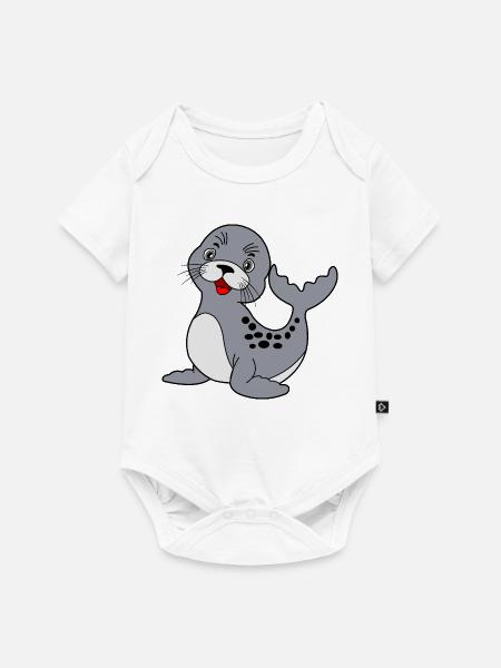 Siegel - Baby Premium Kurzarmbody - Weiß