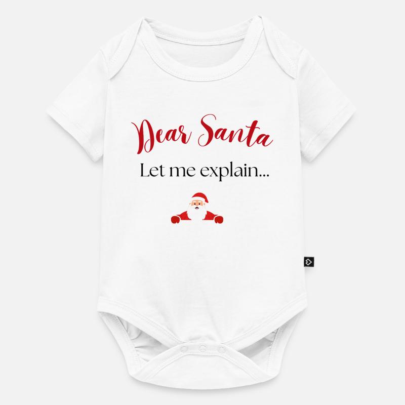 Cher Père Noël Design - Body à manches courtes Premium Bébé - blanc