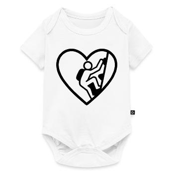 Escalade de cœur – Passion verticale - Body à manches courtes Premium Bébé - blanc - Devant