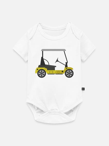 Golfwagen - Baby Premium Kurzarmbody - Weiß