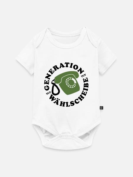 Generation Wählscheibe Festnetz Telefon - Baby Premium Kurzarmbody - Weiß