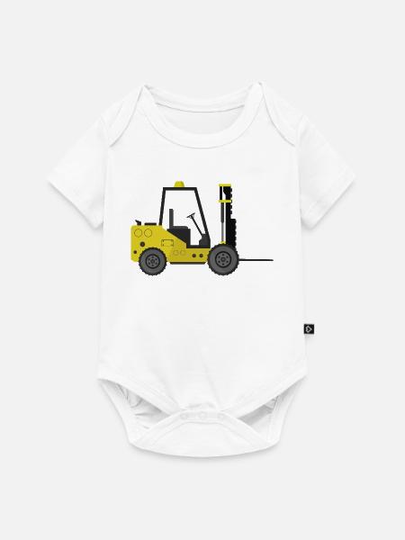Gabelstapler - Baby Premium Kurzarmbody - Weiß