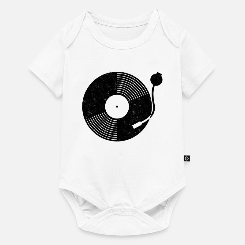 Lecteur vinyle vinyle à platine - Body à manches courtes Premium Bébé - blanc