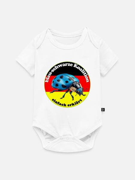 Blauer Käfer widerspiegelt den Wählerwillen - Baby Premium Kurzarmbody - Weiß