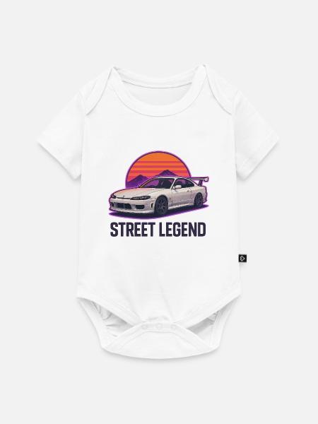 Straßenlegende Sunset Drift - Baby Premium Kurzarmbody - Weiß