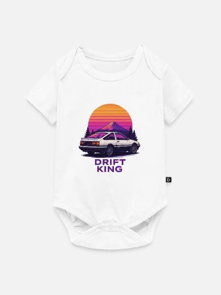 Drift König Sonnenuntergang Berg - Baby Premium Kurzarmbody - Weiß