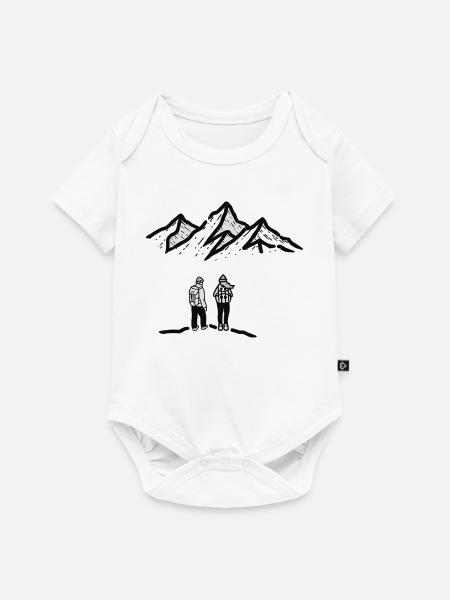 Gipfelpfad: Bergsteiger Duo - Baby Premium Kurzarmbody - Weiß