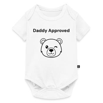 Papa dit : Papa approuvé (Bärenkopf) - Body à manches courtes Premium Bébé - blanc - Devant