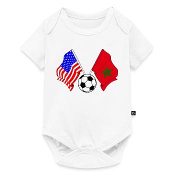 Football Maroc vs USA - Body à manches courtes Premium Bébé - blanc - Devant