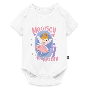 7th Birthday Fairy 7 Year Girl Birthday Motif - Baby Premium short-sleeve bodysuit - white - Front