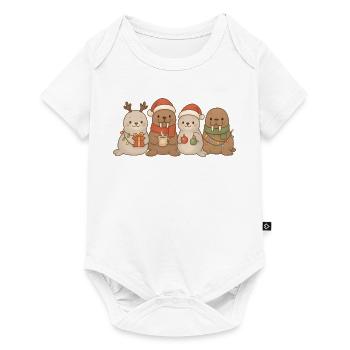 Seals and walruses Children Boys Girls Christmas - Baby Premium short-sleeve bodysuit - white - Front