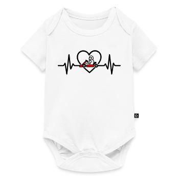 Herz Kart – Leidenschaft Racing - Baby Premium Kurzarmbody - Weiß - Vorne