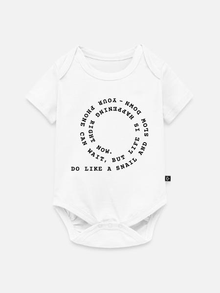 Mach wie eine Schnecke - Baby Premium Kurzarmbody - Weiß