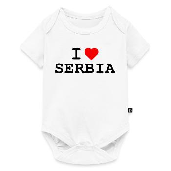 Ich liebe Serbien - J’aime la Serbie - Body à manches courtes Premium Bébé - blanc - Devant