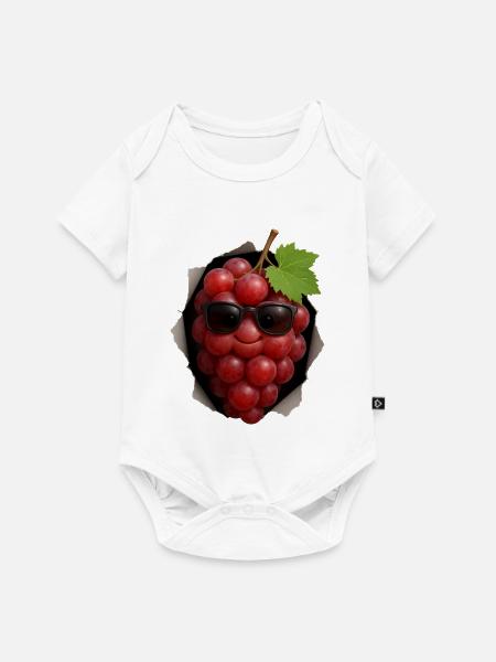 Weintrauben Weintraube - Baby Premium Kurzarmbody - Weiß