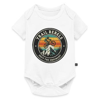 Trail Rebels Mountain Biker Retro - Baby Premium short-sleeve bodysuit - white - Front