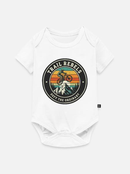 Trail Rebels Mountainbiker Retro - Baby Premium Kurzarmbody - Weiß
