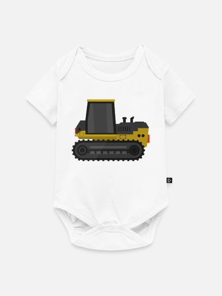 Raupenschlepper - Baby Premium Kurzarmbody - Weiß