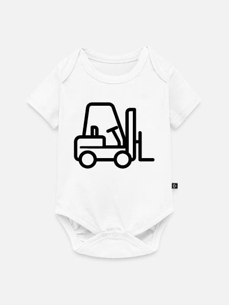 Gabelstapler - Baby Premium Kurzarmbody - Weiß