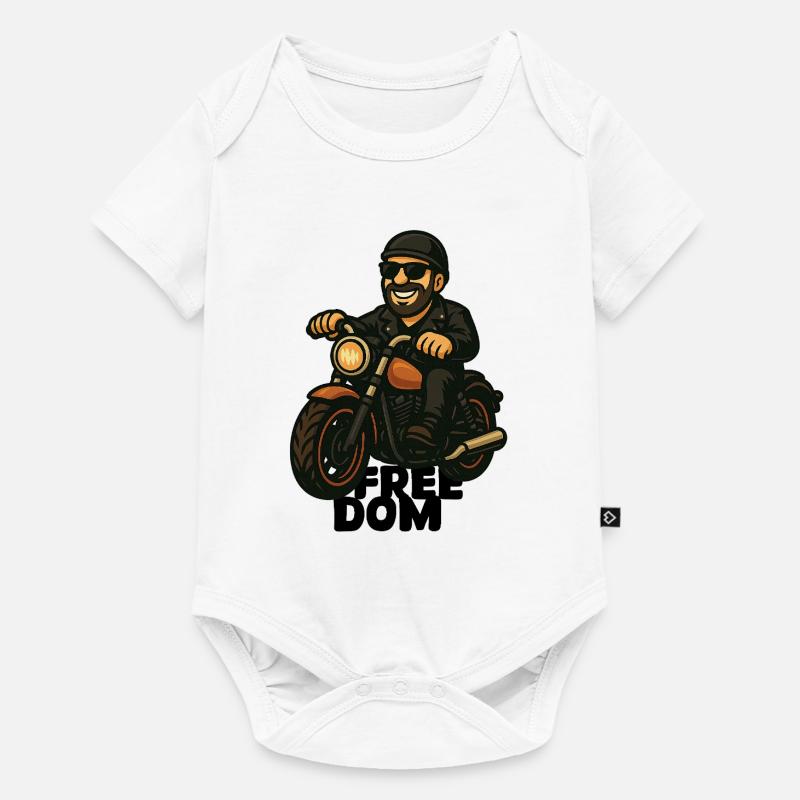 Motard occasionnel dans un comic de moto - Body à manches courtes Premium Bébé - blanc